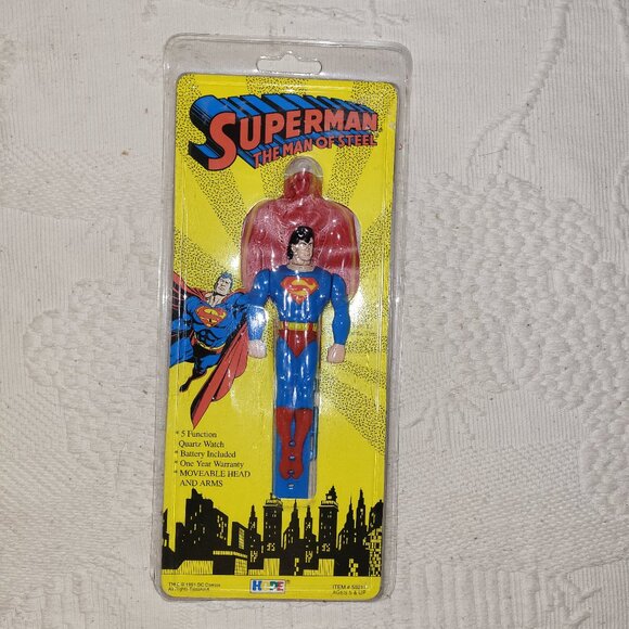 1991 Vintage Superman Digital Wrist Watch New - Picture 1 of 15